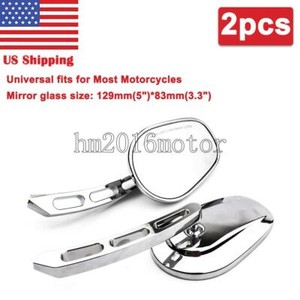 2pcs Black Aluminum Mirrors for Suzuki Boulevard C50 C90 C109R M109R M50 M90 S40