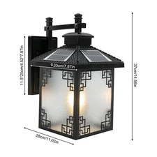 15" Outdoor Wall Light Fixture Exterior Wall Lantern Light for Porch Garage