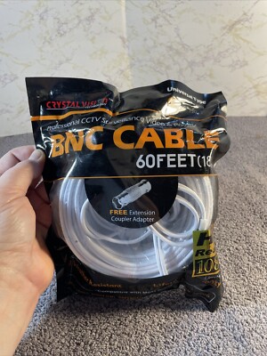Crystal Vision Premium 1080P HD BNC CCTV Cable for All BNC Type System & Camera