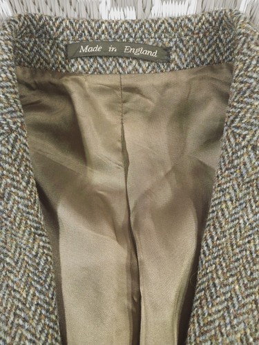 Blazer Harris Tweed 100 % lana 40R espiga vintage manga larga Burton para hombre - Imagen 6 de 17