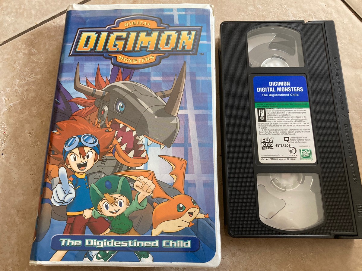 DIGIMON DIGITAL MONSTERS The Digidestined Child VHS 2000 Fox Toei