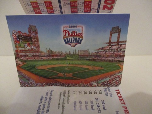 PHILADELPHIA PHILLIES BASEBALL 2002 SEASON VETERANS STADIUM POCKET SCHEDULE LOT2 - 第 3/3 張圖片