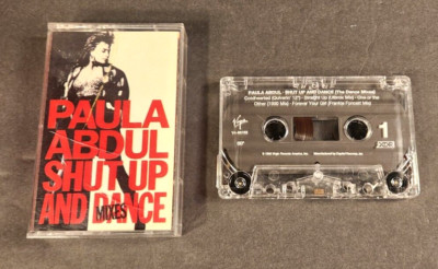 PAULA ABDUL 1990 SHUT UP AND DANCE MIXES CASSETTE TAPE ALBUM AND INNER SLEEVE