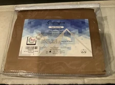 New Cottingon Taupe Fine 100% Egyptian Cotton Split Head ONE King Flat Sheet