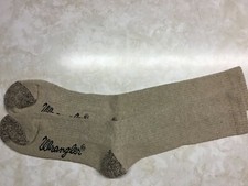 Mens Wrangler Boot Socks Beige - Large - Made in USA