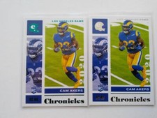 2020 Panini Chronicles #56 green & Base Cam Akers Rookie Rams (2 )