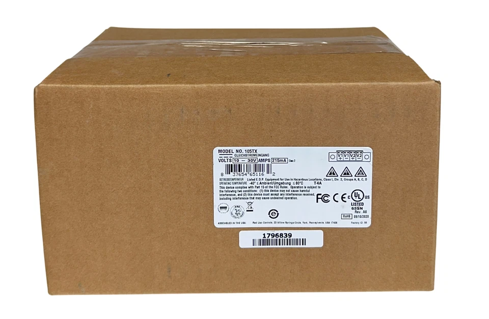 RED LION N-TRON 105TX 5-PORT INDUSTRIAL ETHERNET SWITCH 10-30V 215mA NSMP - Image 4 of 4