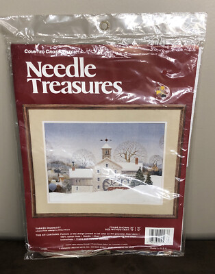 NEEDLE TREASURES Counted Cross Stitch Kit YANKEE INGENUITY New Water Mill Art