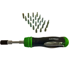 25 Piece Ratcheting Screwdriver Set with Telescoping Extension & Quick Release