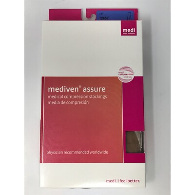 Medi Assure Compression Stockings Calf Closed Toe Beige 15-20 mm-Hg 12602 Medium