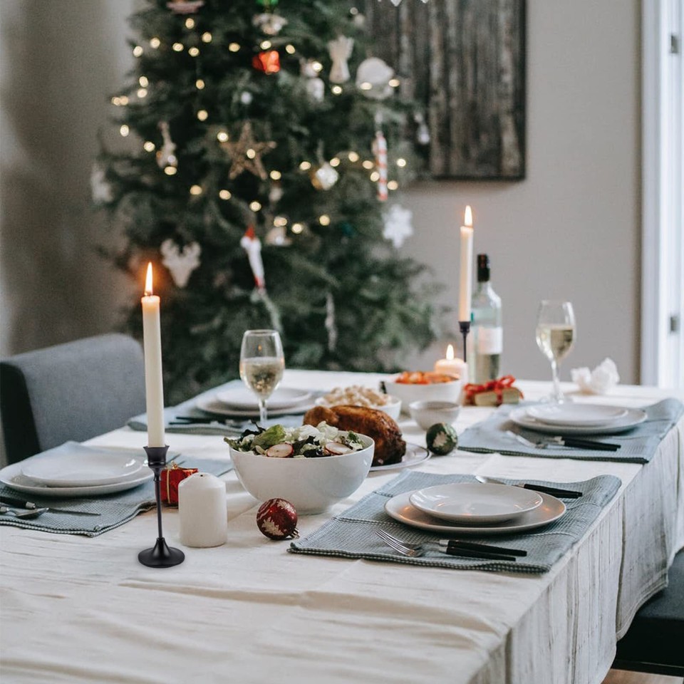 Candlestick Holders,Taper Metal Candle Holder for Candlesticks Black