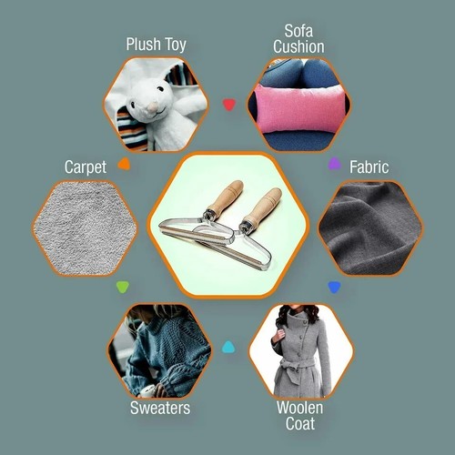 Pack of 2 Lint Remover-Carpet Scraper Shaver, Pet Hair Remover Dog Cat Fur Pro - Picture 4 of 11