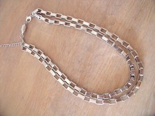 Gliederkette, Kette, Collier, Necklace, Modeschmuck, silbfarben  ca. 22cm Magnet