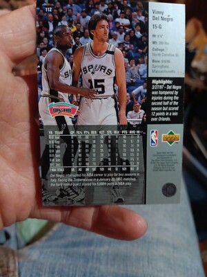 Vinny Del Negro 1997 Upper Deck Game Dated FOIL SSP Short Print 