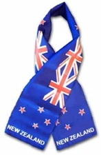 New Zealand Country Lightweight Flag Printed Knitted Style Scarf 8"x60"