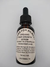 Organic Hair Growth Oil Serum treatment  1 oz. Alopecia,Bald Spots,Thinning hair