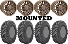 Kit 4 GBC Parallax Tires 31x10-14 on Moose 24X Bronze Wheels CAN