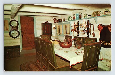 Postcard Wisconsin Blue Mounds WI Little Norway Dining Room 1960s Unposted