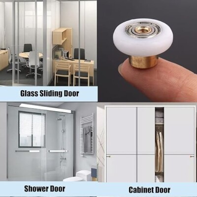 Rotelle Per Porta Doccia - 8 Pezzi Rulli Scanalati In Acciaio Inox Con Viti M4 - Foto 5