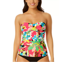 Anne Cole Women's Twist-Front Shirred Tankini Top Women's Swimsuit Size S/P 2370