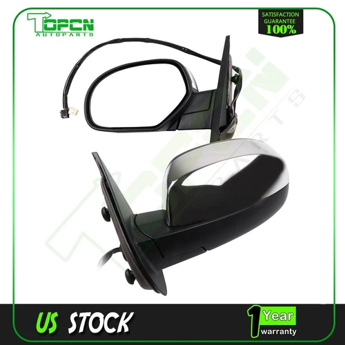 Left+Right Power Memory Heated Signal Chrome Mirrors For 07-13 Chevy gmc Pickup