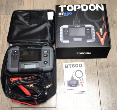 TOPDON BT600 12V & 24V Digital Battery Tester w/ Printer, Tests up to 2000 CCA