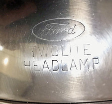 Original 1933-1934 Ford Stainless Headlights With Trim Rings And Mounting Studs
