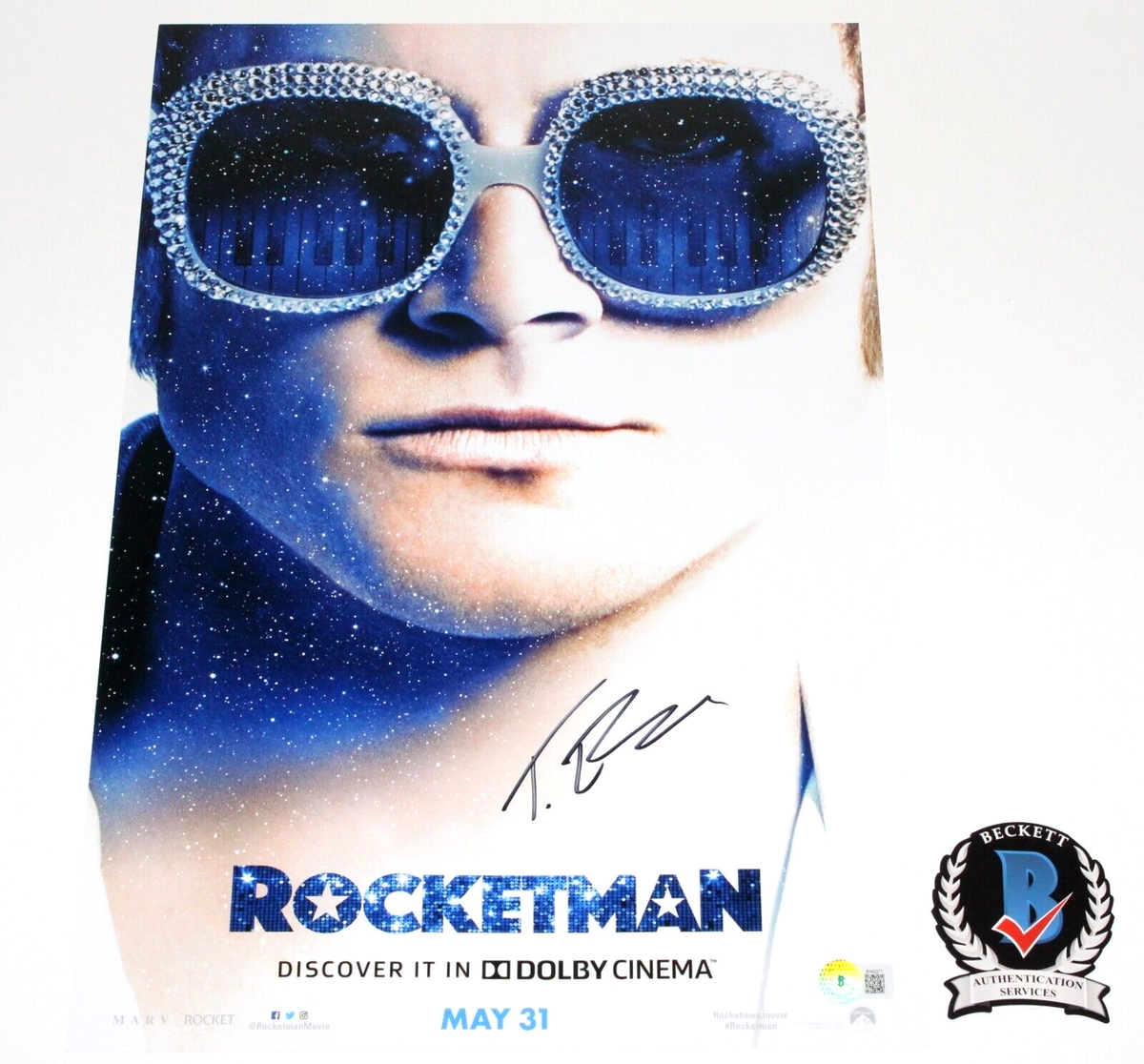 Taron Egerton signed autographed Rocketman 12x18 poster,proof COA, Elton John STAR Taron Egerton signed autographed Rocketman 12x18 poster,proof COA, Elton John STAR