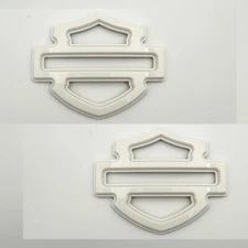2X CVO Custom Tank Emblems White Double Layer 5 or 6 gal tank