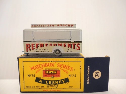 1959 Lesney Matchbox No.74 'REFRESHMNT CANTEEN' w/C-Box & 2 diff. GPW-see photos