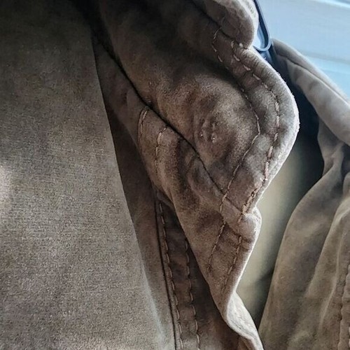 Vintage Suede Shirt Jacket Western Style Brown Size 40 - Picture 2 of 6