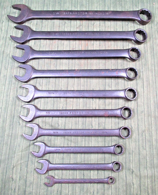PROTO 10 Piece SAE Combination Wrench Set 7/16'' - 1-1/4'' ~ U.S.A.