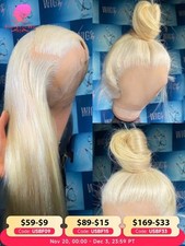 38 Inches 360 Lace Frontal Wigs Straight Lace Frontal Wig 13x4 13x6 Blonde 613