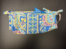 Vera Bradley Maggie Blue Zippered Pencil Case Pouc