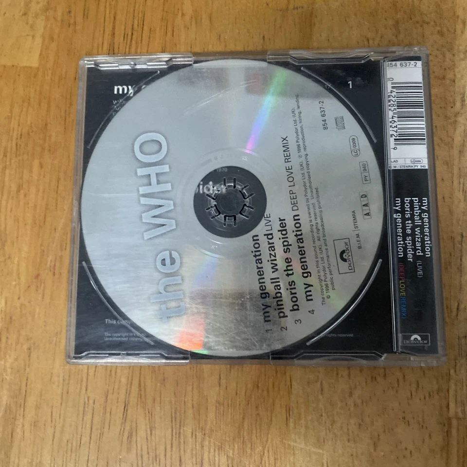 The Who My Generation UK Import 4 Track CD 1996 Polydor Records Issue - Imagem 2 de 4