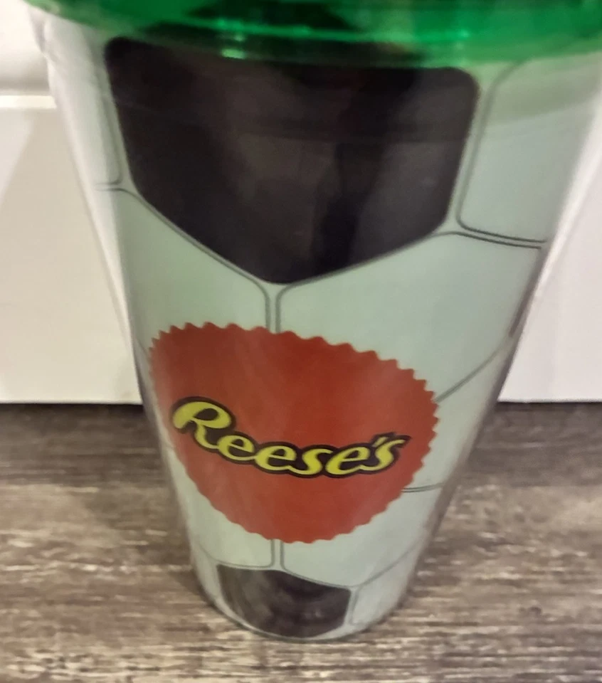 Plastic cup With Straw 16oz Reese’s Soccer HTF - Image 2 of 4