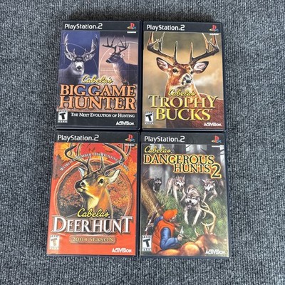 PS2 Cabela's Hunting Game Lot of 4 Big Game Hunter Dangerous Hunts Playstation 2