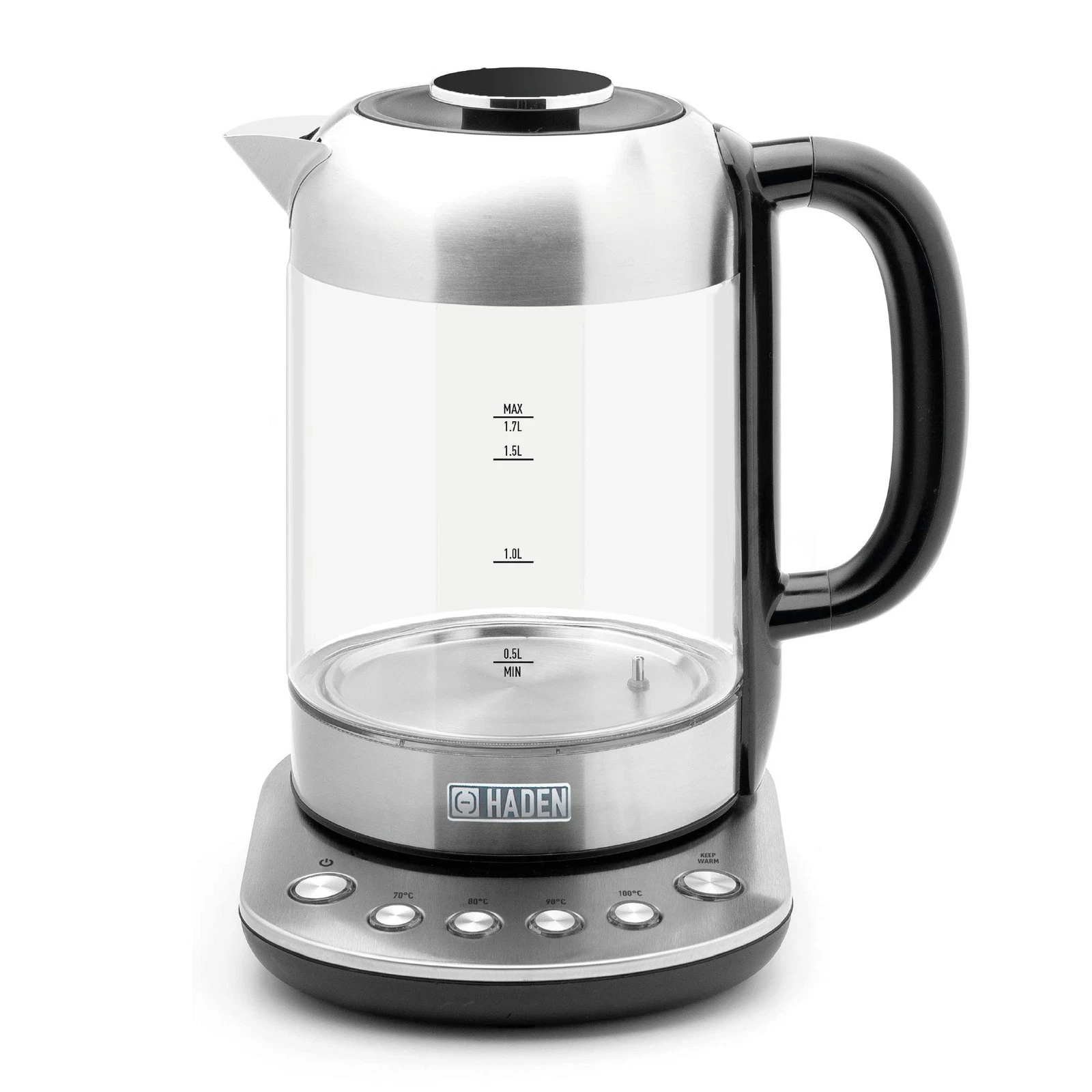 Haden Richmond Kettle – Electric Variable Temperature Fast 1.7 Litres, Glass