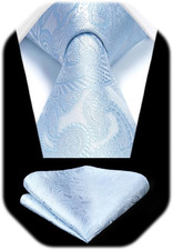 Paisley Ties for Men Solid Tie Handkerchief Floral Men's Necktie  Pocket Square