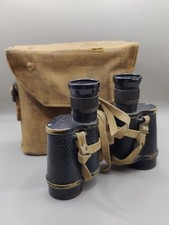 WW2 1942 Kershaw No2 Mk2 British Army Binoculars & 37 Pattern Webbing Case 1942