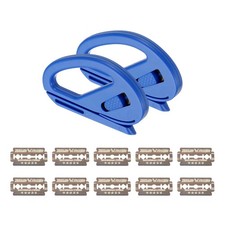 2Pack Wrapping Paper Cutter with Blade for Wrapping Paper, Blue