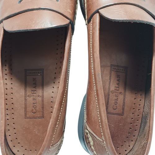 Cole Haan Mens brown leather slip on loafer 11.5M - Picture 9 of 9