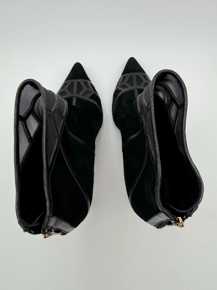 Sergio Rossi Zapatos Gamuza Botines Negro Talla 39 1/3 Italia Mujer’s Foto 3 de 4