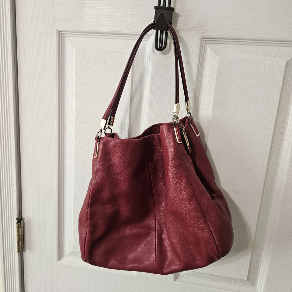 Coach Madison Pheobe Leather Shoulder Women Purse G1376-26224 Ruby Red Vintage