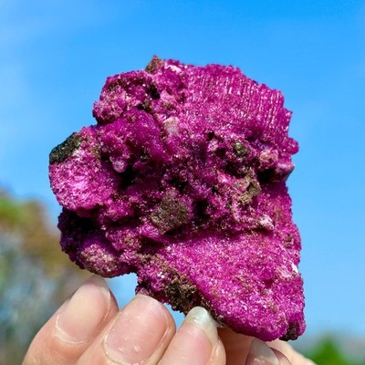106G Natural Rough Red Corundum and Phlogo Pit Mineral Spirits Ruby Raw Gem