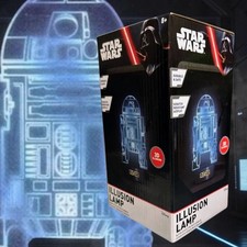 Star Wars R2-D2 Lámpara Ilusión 3D LED Disney Luz Nocturna Nueva En Caja