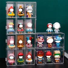 1-5xAcrylic Display Case Clear Showcase Cabinet Mounted for Doll Toys Collection