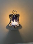 Stained Glass Angel Night Light Blue Wings Plug In Lamp Decor — photo 1