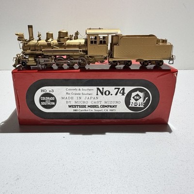 Westside Model Co. HOn3 C&S RGS #74 2-8-0 Locomotive Unpainted Boxed