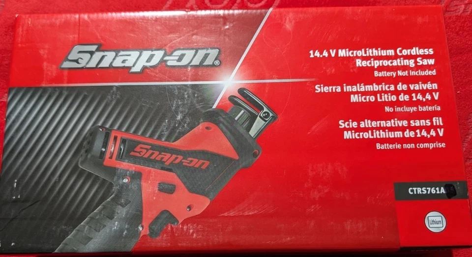 SNAP ON TOOLS 14.4V CTRS761A DB Reciprocating Saw RED TOOL ONLY NEW FREE SHIP! - Image 3 of 4